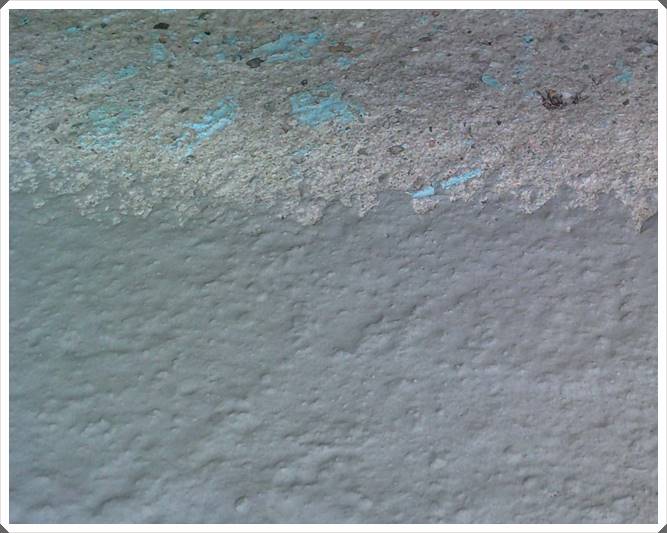 Impermeabilización del hormigón Pared impermeabilizada en piscina