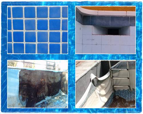 Diferentes revestimiento de piscinas de hormigón Reparación de revestimientos de piscinas de hormigón