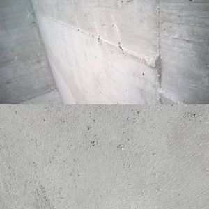 Paredes de distintas estructuras de hormigón de una piscina